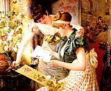 Karl Gampenrieder Prinzessin Elvira Von Bayern Mit Freundin painting